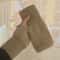 Womens Soft Mink Fleece Half Finger Glove Plush Knitted Fingerless Wrist Mittens For Driving And Wr 6