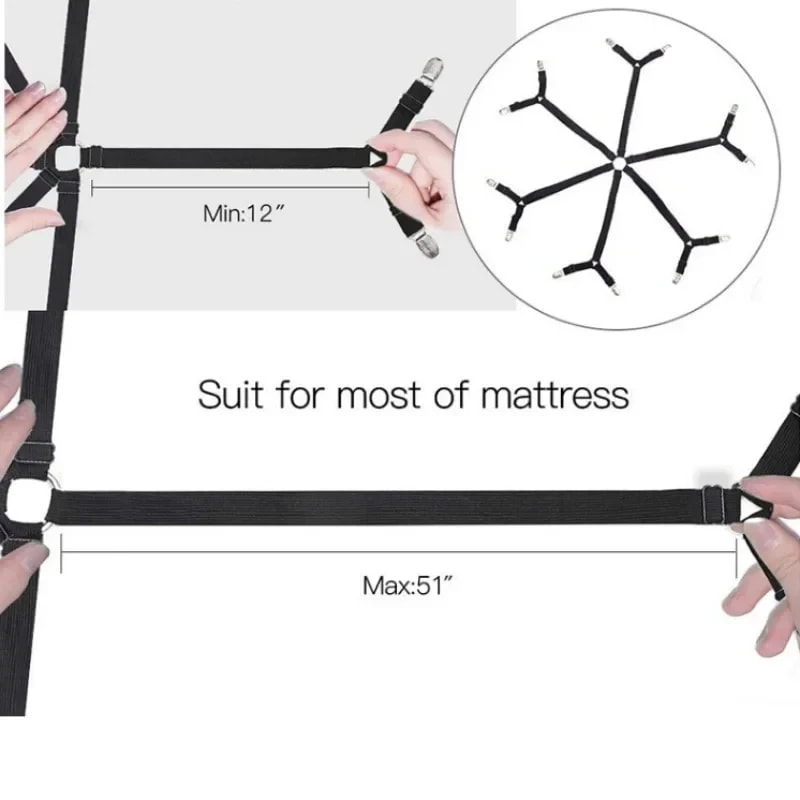 Elastic Bed Sheet Clips Sheet Fasteners For SlipResistant Bedding Sofa Covers And Blankets 2