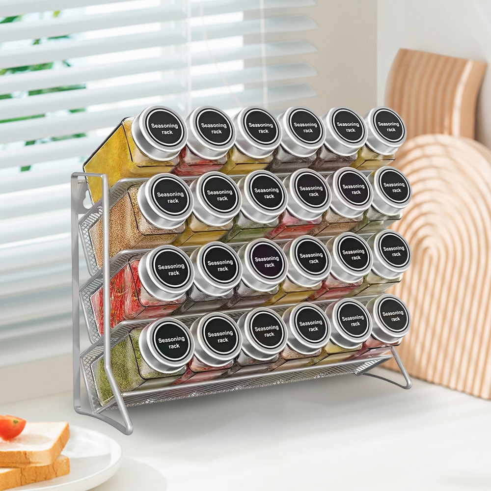 Container Holder Wall Mounted Cupboard Storage Shelf for Kitchen