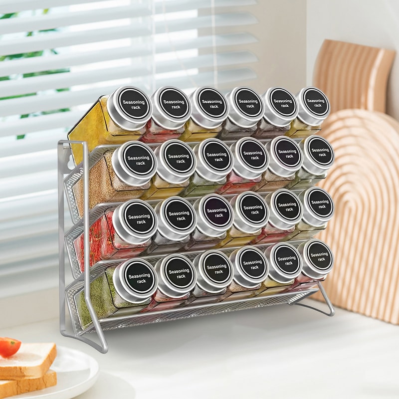 Container Holder Wall Mounted Cupboard Storage Shelf for Kitchen