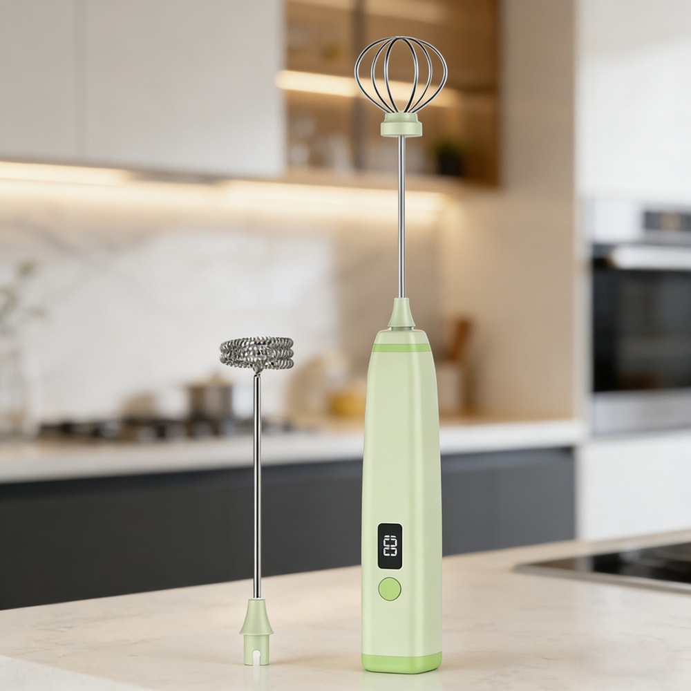 Cordless Handheld Milk Frother Rechargeable Electric Egg Whisk Camping Coffee Frother Foam Maker 4