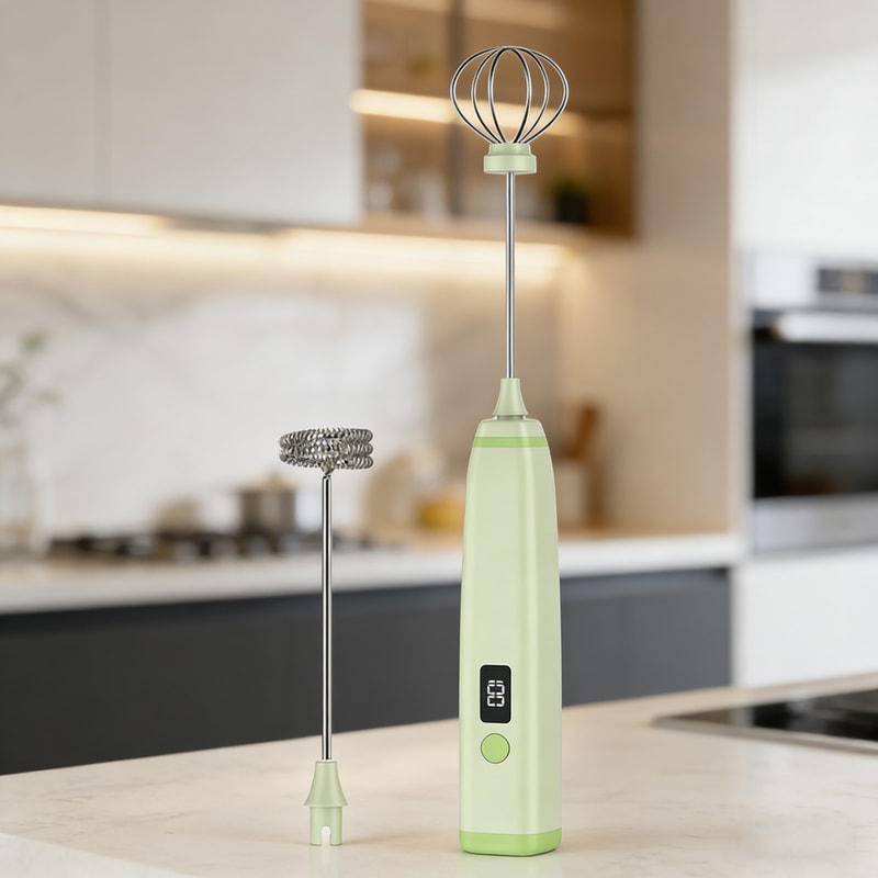 Cordless Handheld Milk Frother Rechargeable Electric Egg Whisk Camping Coffee Frother Foam Maker 4
