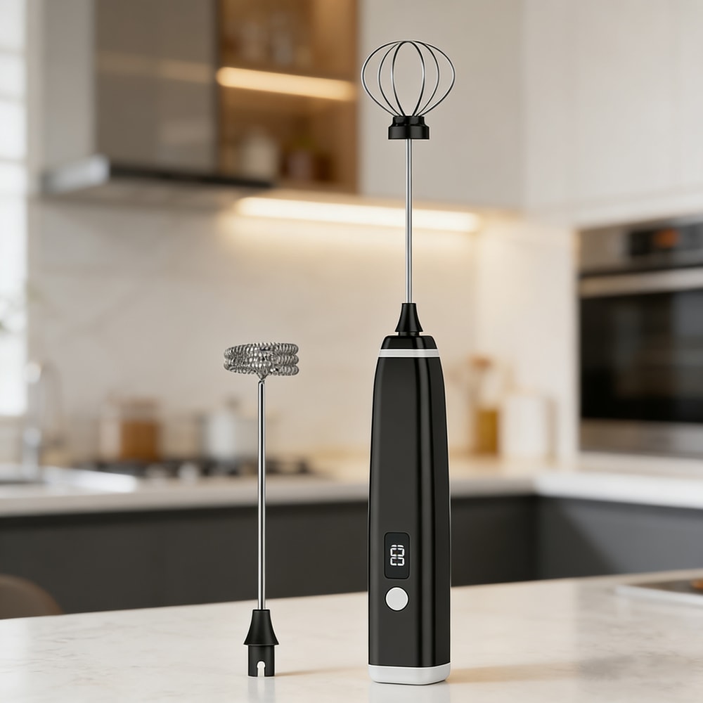 Cordless Handheld Milk Frother Rechargeable Electric Egg Whisk Camping Coffee Frother Foam Maker 7