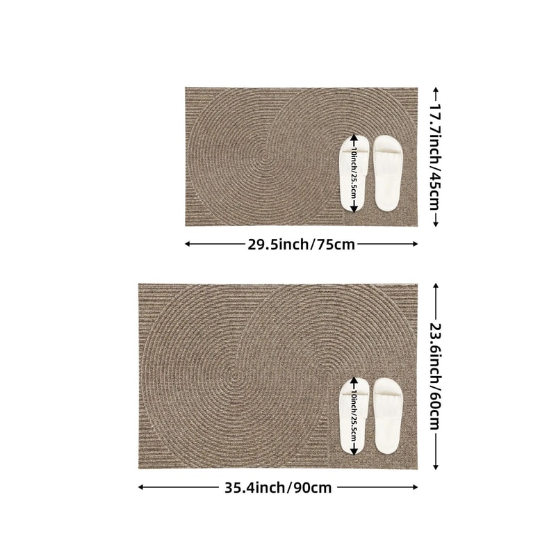 Groove Outdoor Doormat TPR AntiSlip Floor Mat Dustproof Rug For Porch 3