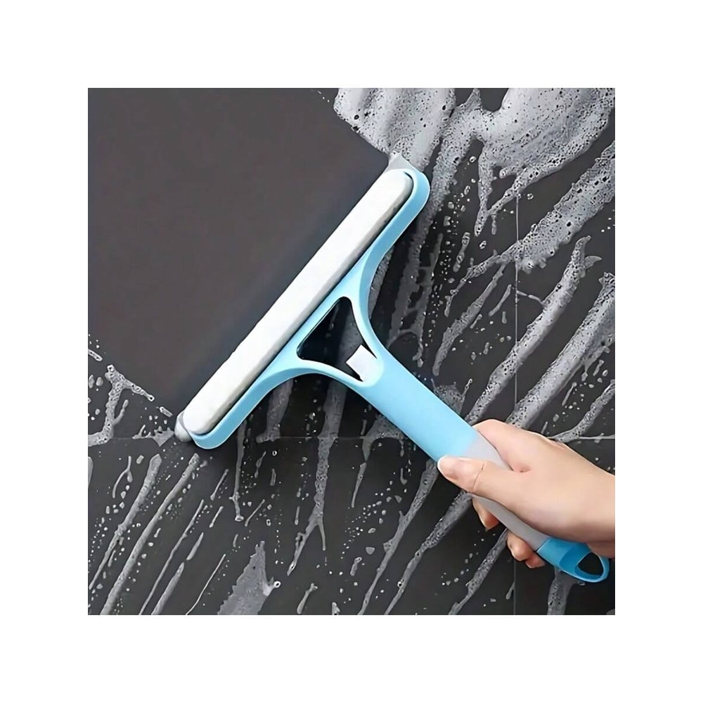 Multi-Surface Squeegee for Windows, Shower, Car, Interchangeable Blades, Spray Built-In