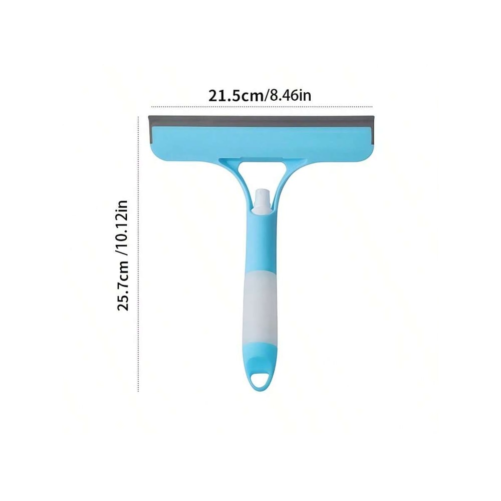 Multi-Surface Squeegee for Windows, Shower, Car, Interchangeable Blades, Spray Built-In