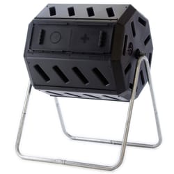 dual chamber tumbling composter, recycled resin outdoor rotating bin, canadian-made