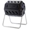 Dual Chamber Tumbling Composter Recycled Resin Outdoor Rotating Bin CanadianMade 0