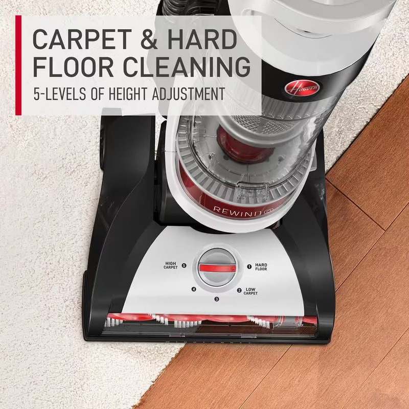 Powerful Upright Vacuum for Pet Hair, Bagless with Washable Filter, Multi-Surface Use