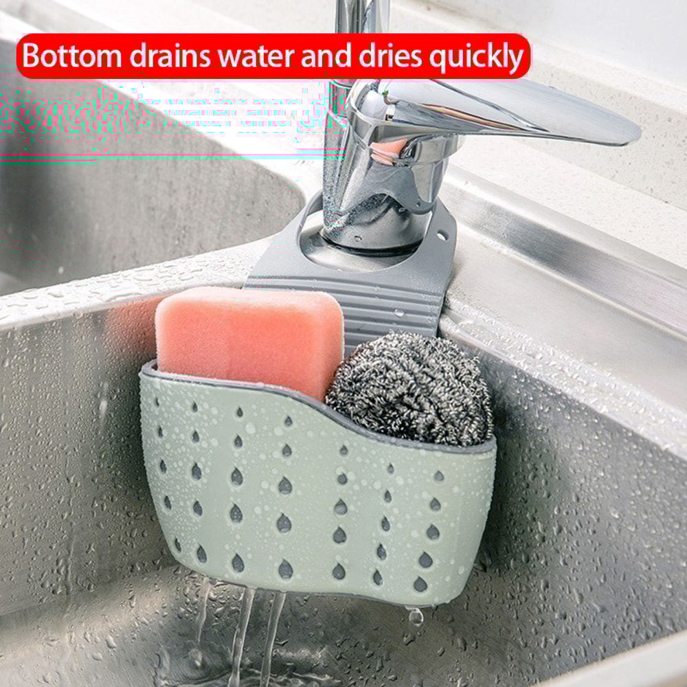 Kitchen Sink Sponge Holder, Sink Accessories Organizer, Under Sink Storage Solution