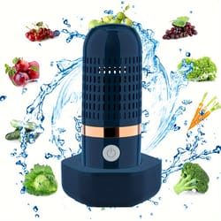 wireless fruit vegetable washing machine, capsule shape automatic food purifier, portable kitchen vegetable cleaner