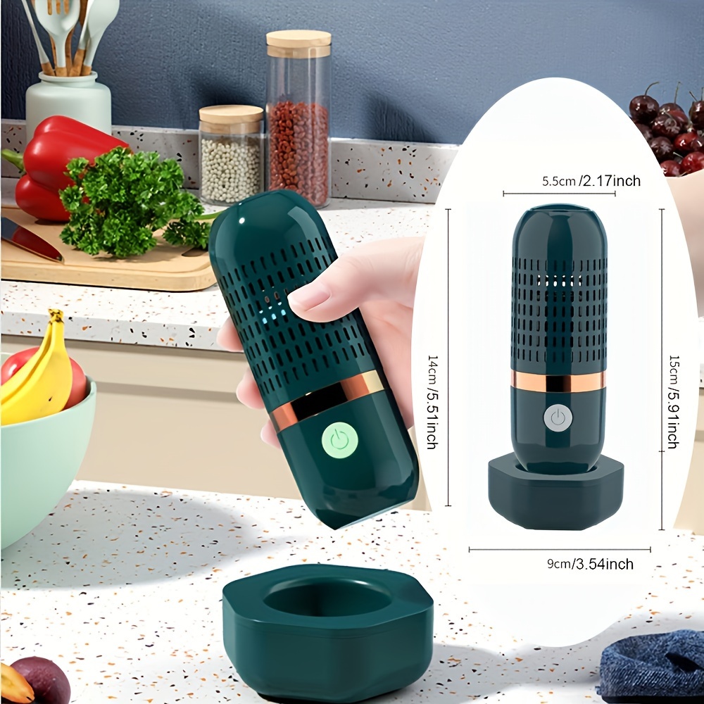Wireless Fruit Vegetable Washing Machine Capsule Shape Automatic Food Purifier Portable Kitchen Veg 3