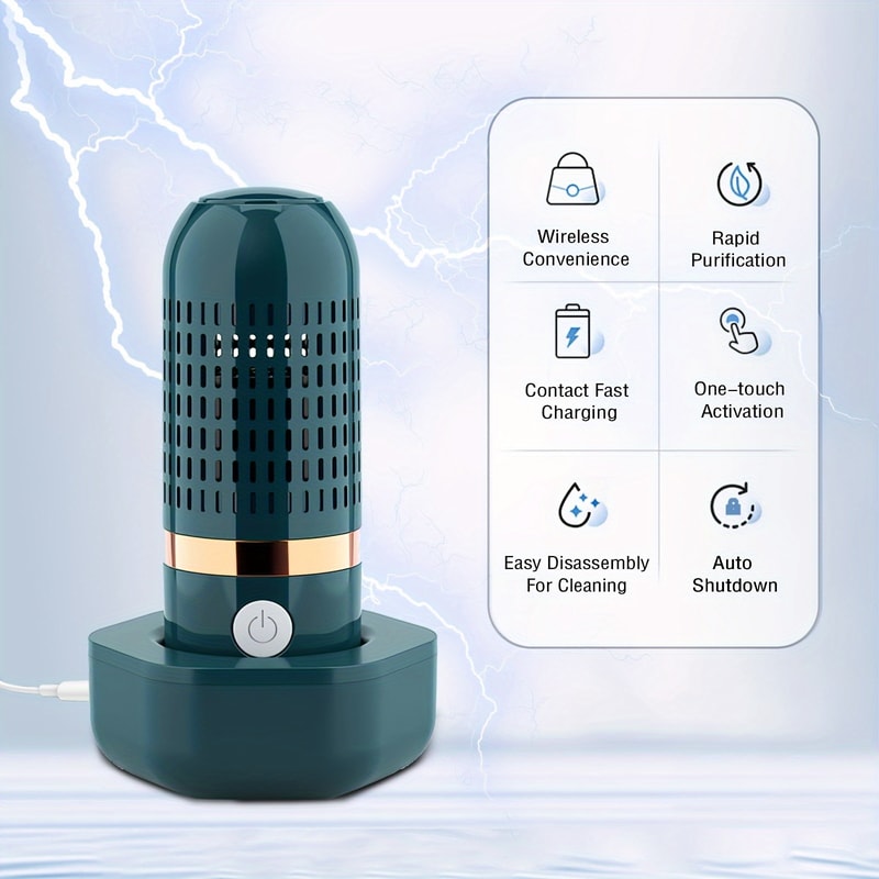 Wireless Fruit Vegetable Washing Machine Capsule Shape Automatic Food Purifier Portable Kitchen Veg 4