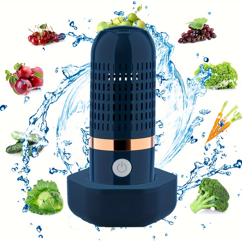 Wireless Fruit Vegetable Washing Machine Capsule Shape Automatic Food Purifier Portable Kitchen Veg 6