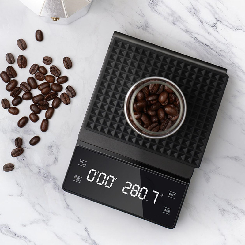 Coffee Scale with Timer, Digital Multifunction Weighing Scale for Pour Over, Espresso, LCD Display Kitchen Tools