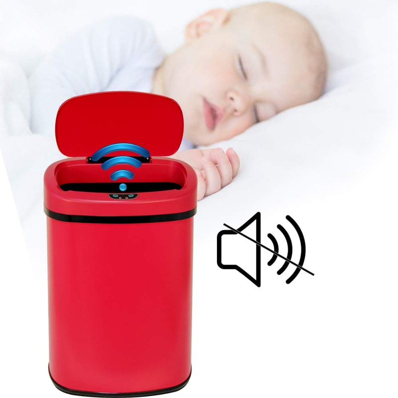 Stainless Steel Automatic Sensor Trash Can No Touch Garbage Can HighCapacity Kitchen Waste Bin 5