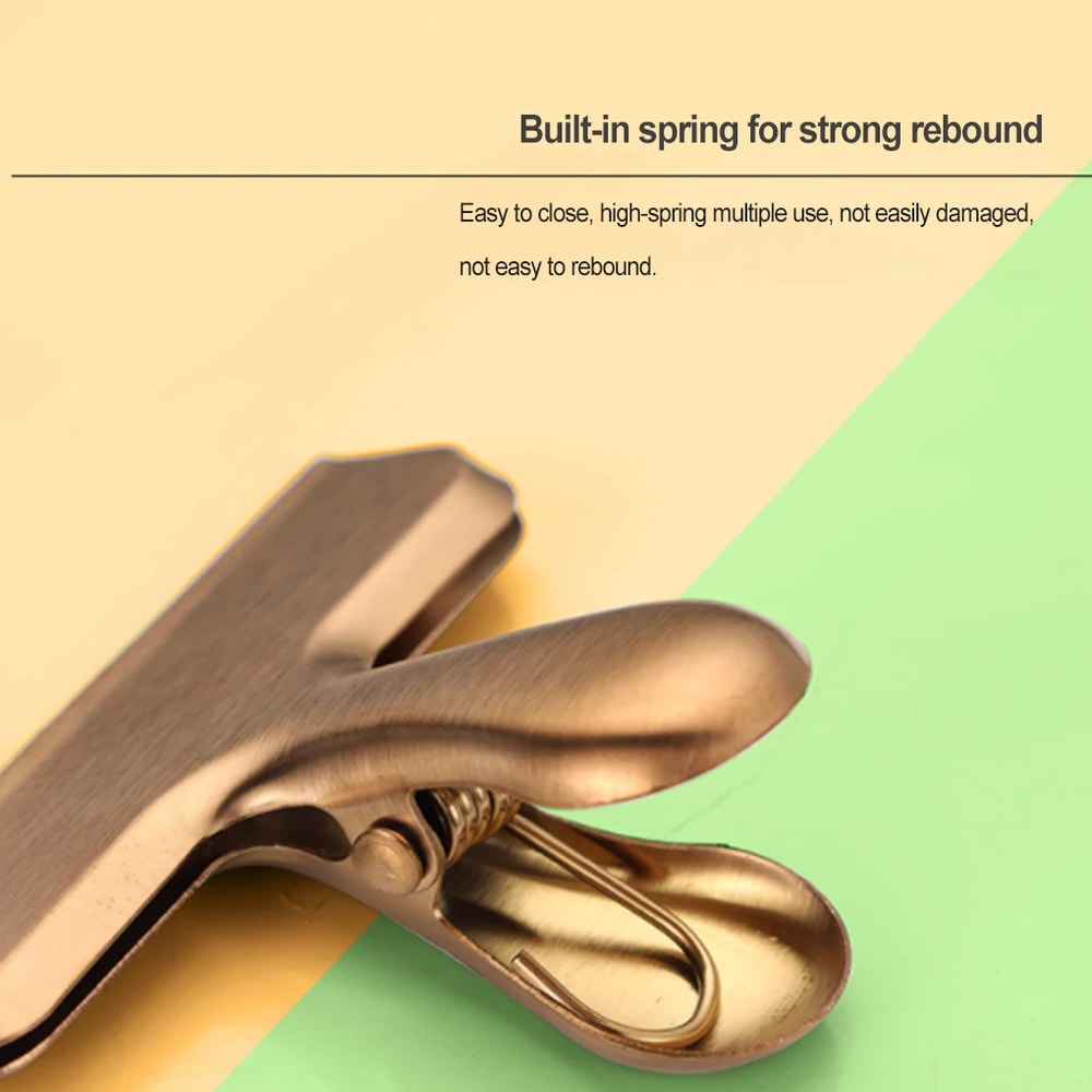 Stainless Steel Food Sealer Clip Dustproof Storage Bag Sealing Document Receipt Ticket Clamp For Ki 3