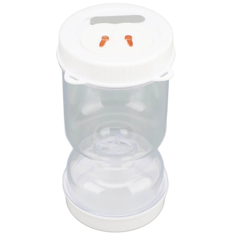 Pickle Olive Hourglass Jar, Pickle Juice Separator for Gherkin, Jalapeno, Dry Wet Separation, Leakproof Design