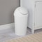 Round SwingTop Wastebasket With Lid Small Plastic Trash Can For The Bathroom Bedroom Dorm Or Home 0