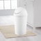 Round SwingTop Wastebasket With Lid Small Plastic Trash Can For The Bathroom Bedroom Dorm Or Home 2