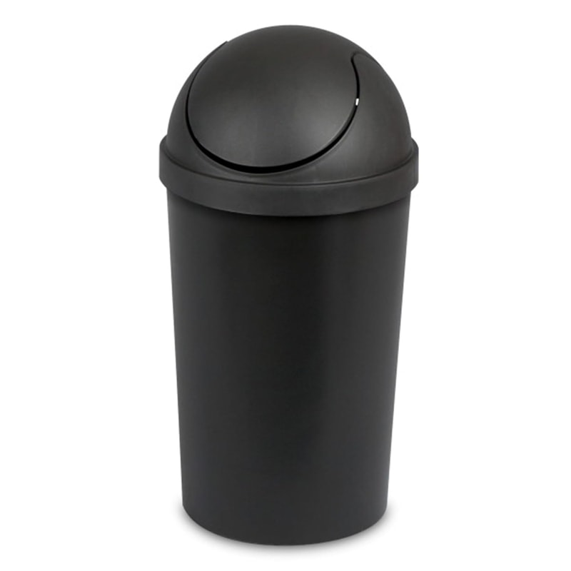 Round SwingTop Wastebasket With Lid Small Plastic Trash Can For The Bathroom Bedroom Dorm Or Home 4