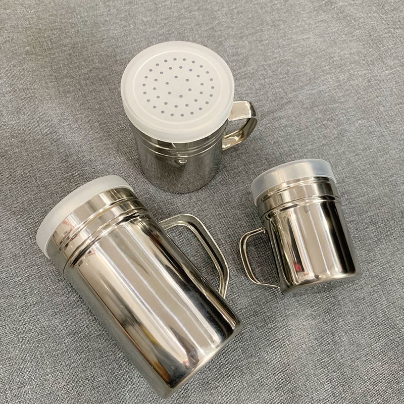 Stainless Steel Kitchen Shaker with Handle, Pepper, Sugar, Salt Dispenser Tool