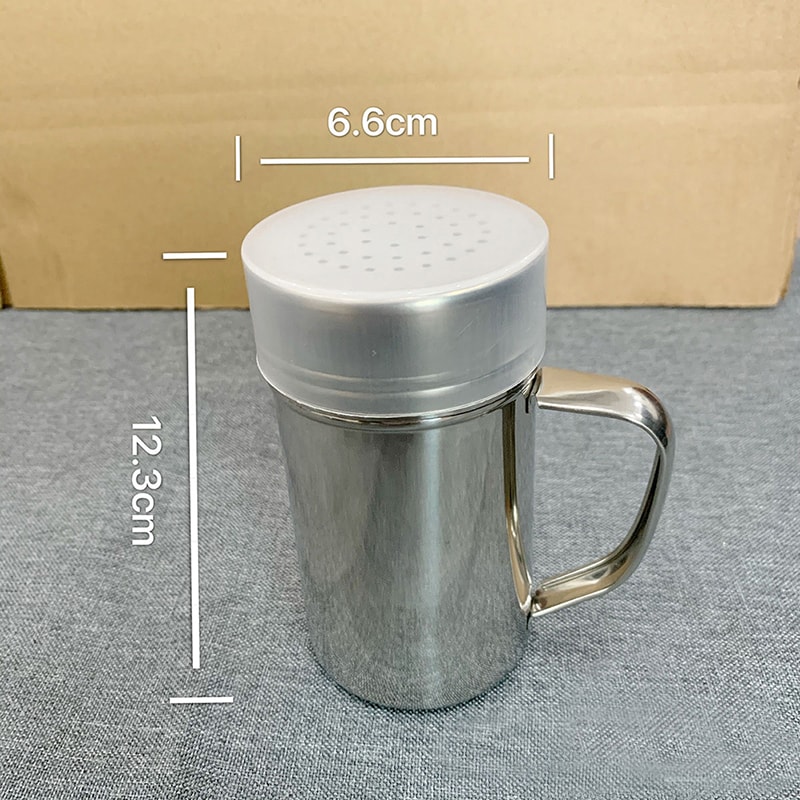 Stainless Steel Kitchen Shaker with Handle, Pepper, Sugar, Salt Dispenser Tool