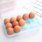 Plastic Egg Storage Box with Lid, Transparent Stackable Kitchen Organizer, Shockproof Egg Rack
