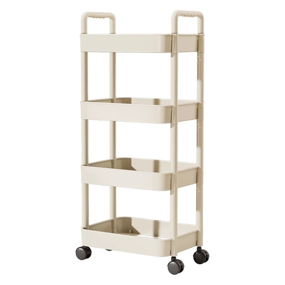 MultiLayer Trolley With Handlebar And Storage Rack FloorStanding For Kitchen Bathroom Snacks And To 4