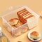 Bread Storage Container Plastic Bread Box Reusable Loaf Cake Bin Fresh Bread Refrigerator Dispenser 1