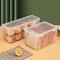 Bread Storage Container Plastic Bread Box Reusable Loaf Cake Bin Fresh Bread Refrigerator Dispenser 0