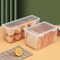 Bread Storage Container Plastic Bread Box Reusable Loaf Cake Bin Fresh Bread Refrigerator Dispenser 0