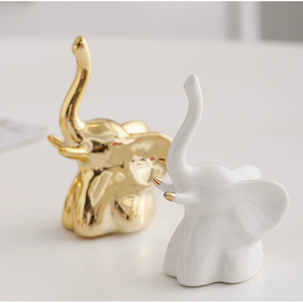 Home Decor Small Decorative Accents for Shelves, Gold and White Bedroom Accessories