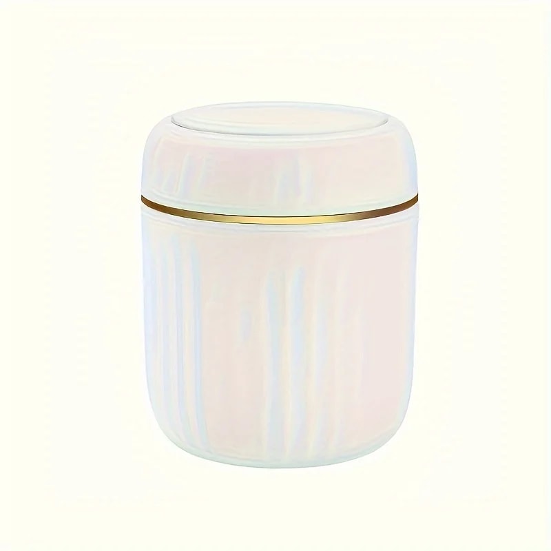 Mini Desktop Trash Can with Lid, Garbage Waste Bin Organizer Bedroom Office Desk Storage Box Durable Plastic Home Supply
