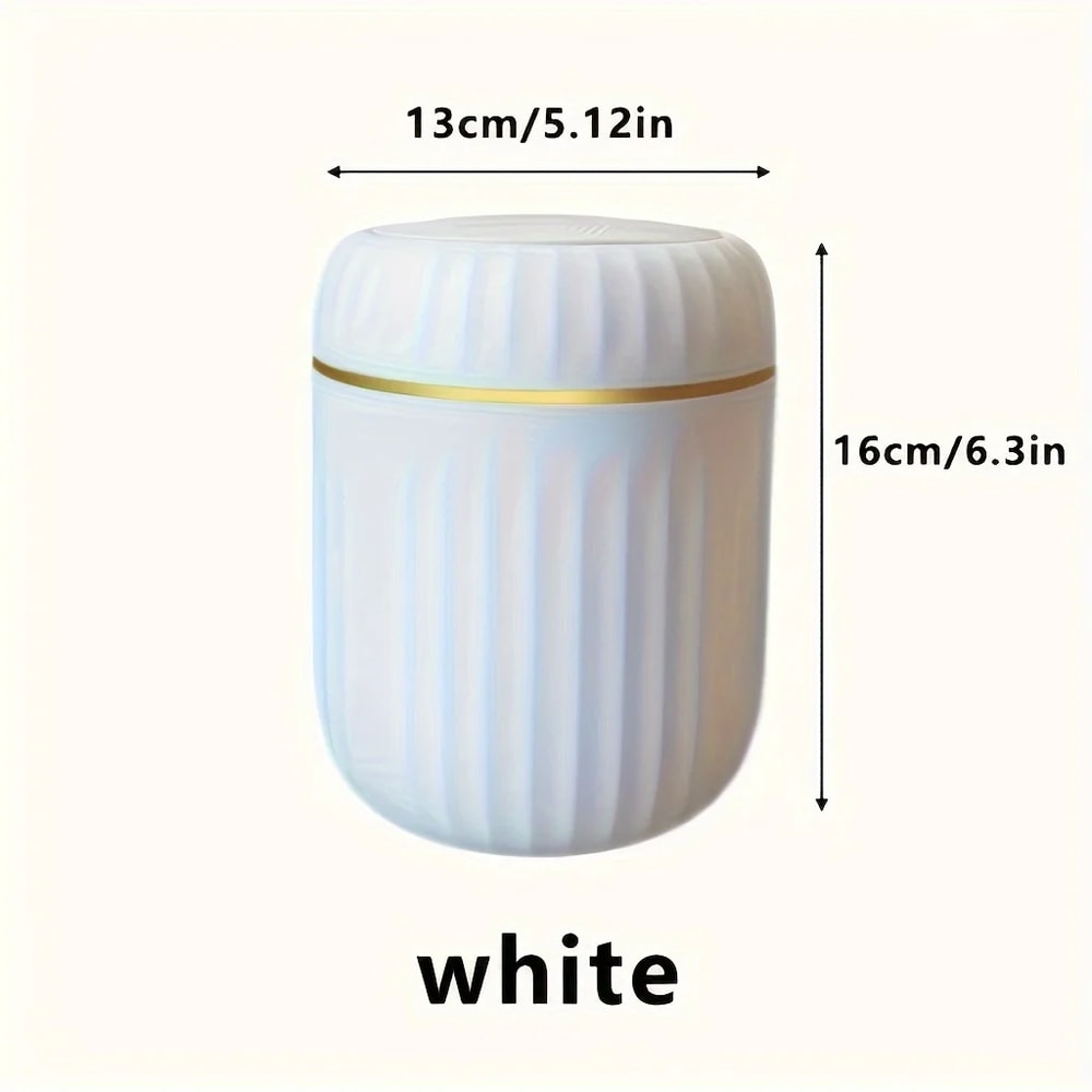 Mini Desktop Trash Can with Lid, Garbage Waste Bin Organizer Bedroom Office Desk Storage Box Durable Plastic Home Supply