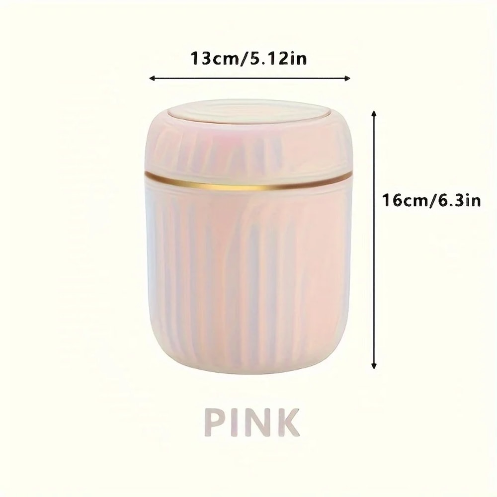 Mini Desktop Trash Can with Lid, Garbage Waste Bin Organizer Bedroom Office Desk Storage Box Durable Plastic Home Supply