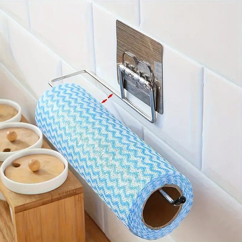 Adhesive Toilet Paper Holder For Bathroom Kitchen Organizer Towel Roll Rack Hanging Storage Stand N 1