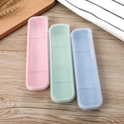 portable flatware box travel tableware storage case, simple tableware storage box case for cutlery kit dinnerware bag