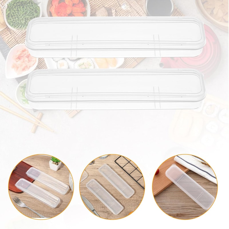 Portable Flatware Box Travel Tableware Storage Case, Simple Tableware Storage Box Case for Cutlery Kit Dinnerware Bag