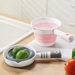 foldable water ladle, collapsible water scoop dipper for kitchen bathroom, folding bath spoon ladle, space saving