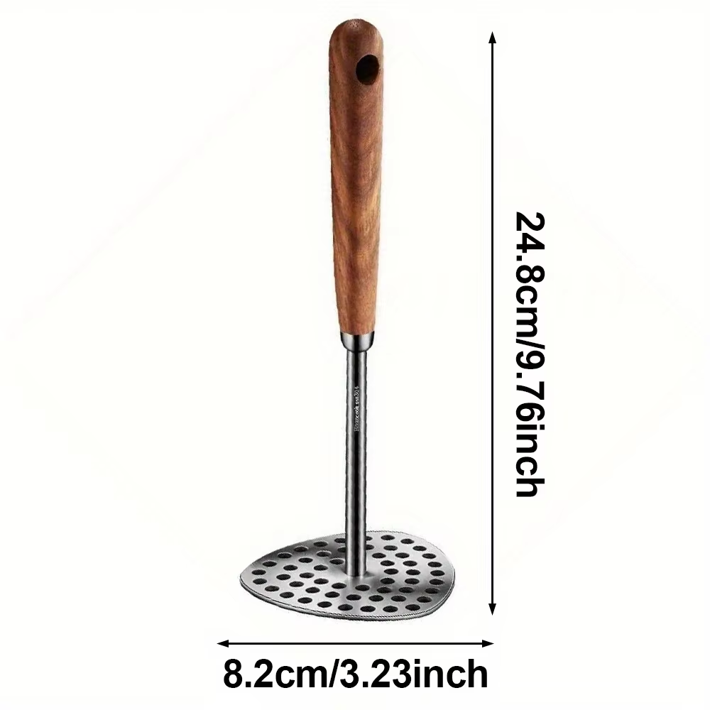 Stainless Steel Potato Masher WFine Mesh Platen Heavy Duty Kitchen Tool For Mashed Potatoes Veggies 5