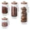 Wood Lid Organizer Glass Airtight Canister Kitchen Storage Jar Sealed Food Container Ginger Cereal 5