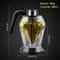 Multi Functional Vinegar And Sauce Dispenser Diamond Shaped Glass Honey Dispenser With Bracket 5