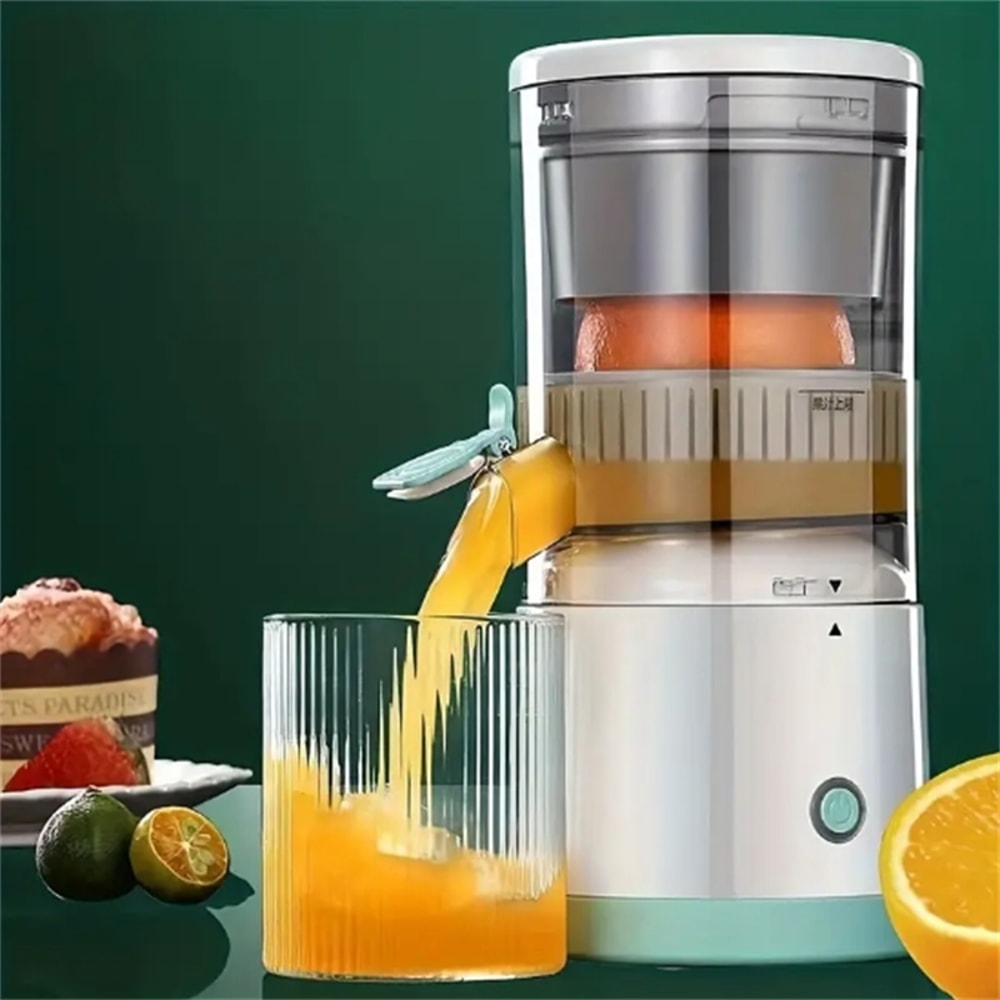 Electric Juicer USB Charging, Automatic Citrus Lemon Squeezer, Wireless Fruit Blender