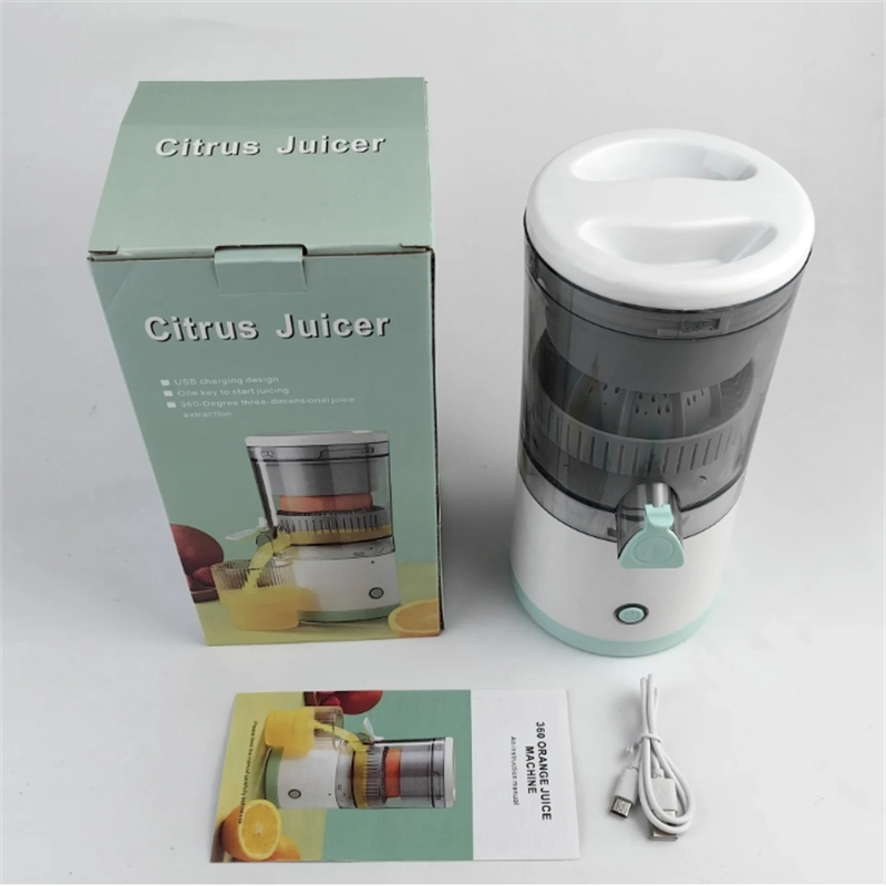 Electric Juicer USB Charging, Automatic Citrus Lemon Squeezer, Wireless Fruit Blender