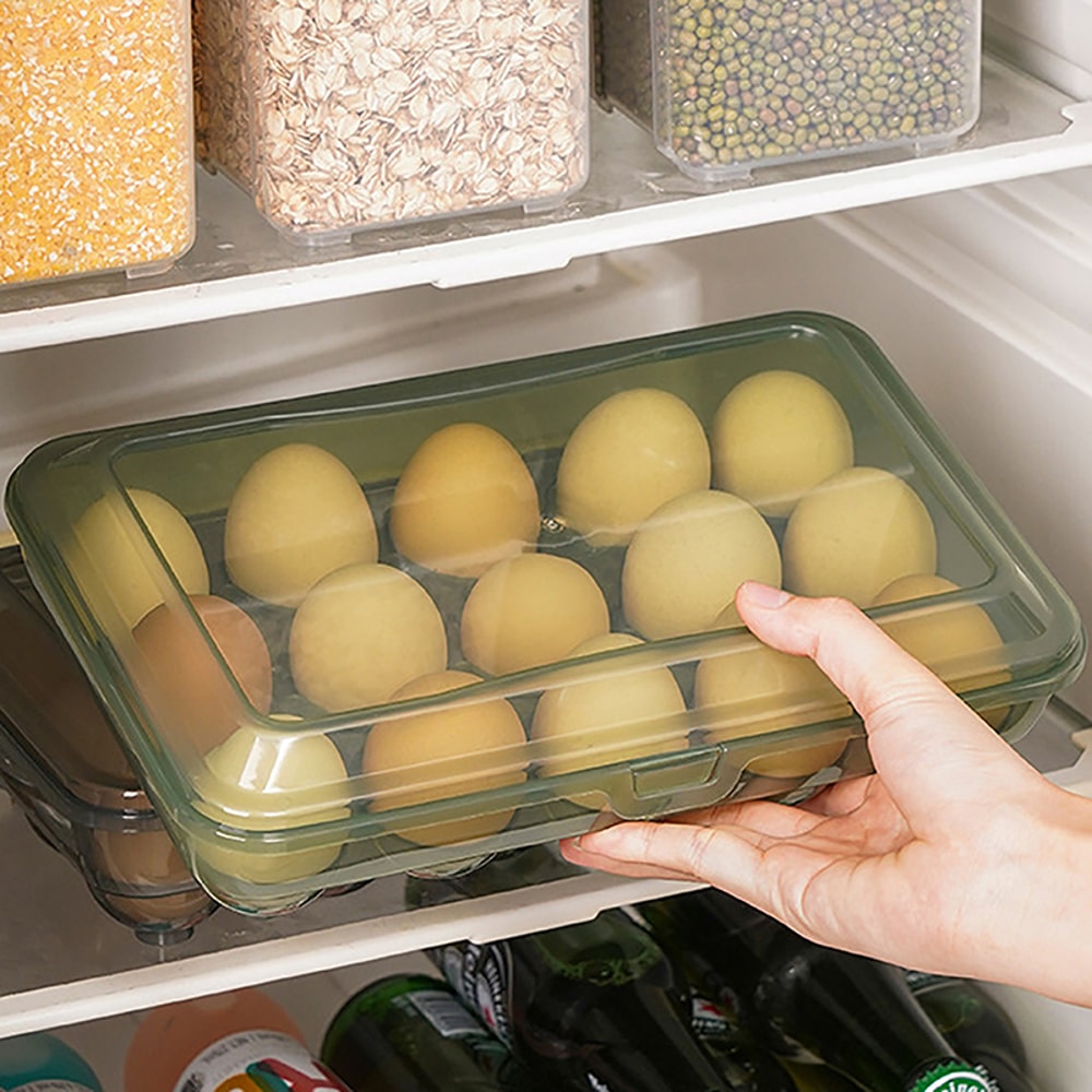 Eggs Storage Box Transparent Plastic FreshKeeping Case Refrigerator Kitchen Tool 2