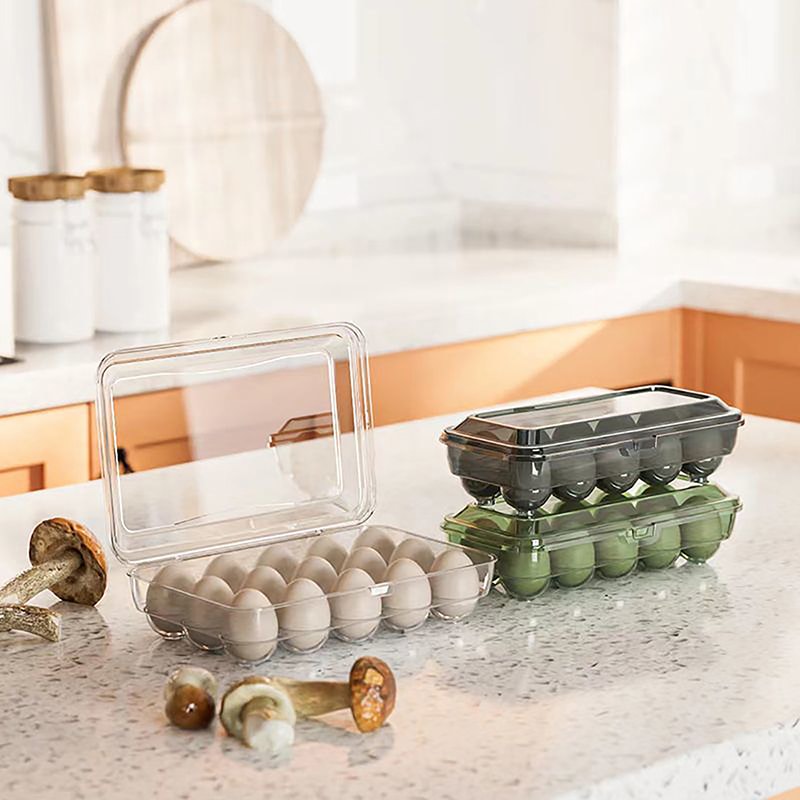 Eggs Storage Box Transparent Plastic FreshKeeping Case Refrigerator Kitchen Tool 3