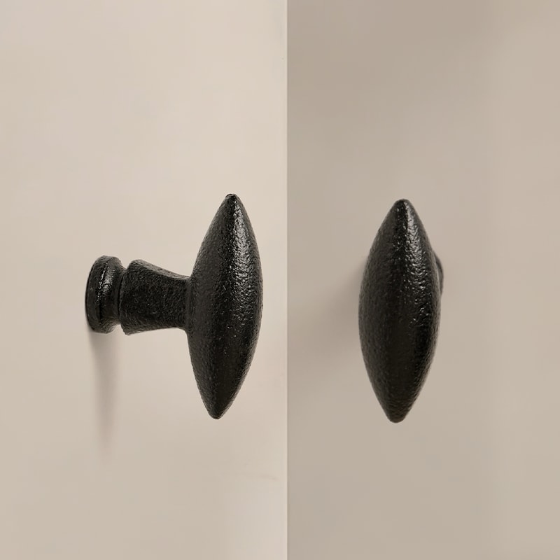 Retro-inspired Distressed Finish, Dooroom Solid Brass Black Cabinet Knobs, T-bar Handle for Furniture Drawers