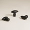 Retro-inspired Distressed Finish, Dooroom Solid Brass Black Cabinet Knobs, T-bar Handle for Furniture Drawers