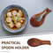 Spoon Rest Utensil Holder for Kitchen Counter, Spatula Dish Rack Organizer, Coffee Decor Wooden Stove
